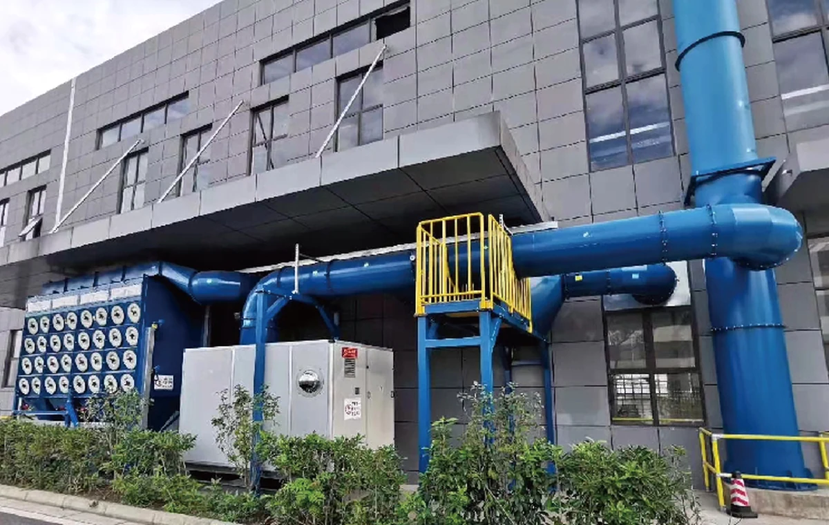 Process ventilation installation at a tyre manufacturing site